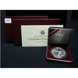 1988-S Silver Olympic Dollar in govt box