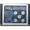 Image 3 : (5) WWII Mercury Dimes