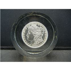 1879 Morgan Dollar Paper Weight, in acrylic