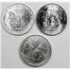 Image 2 : THREE GEM BU AMERICAN SILVER EAGLES
