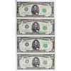 Image 1 : (4) 1950-C $5.00 FEDERAL RESERVE NOTES
