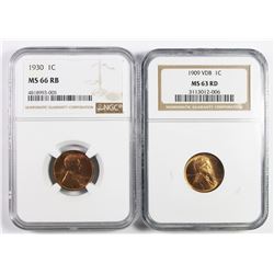 TWO LINCOLN CENTS: