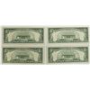 Image 2 : FOUR PCS. 1863  $5.00 U.S. NOTES: STAR NOTES: