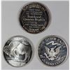 Image 2 : (3) ONE OUNCE SILVER ROUNDS