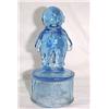 Image 1 : blue glass candy container