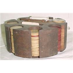 Clay Poker Chips w/ Golf Club Motiff