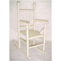 Dolls wooden rocker