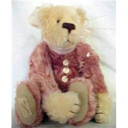 12  Jointed Pink & White Mohair Teddy 