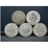 Image 2 : 5 Diff. Barber Dimes 1903 O  1905 O  1907 1910 1912 D