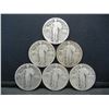 Image 1 : 6 Diff. Standing Liberty Quarters 1925 1926 1927 1928 1929 1930