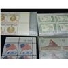 Image 2 : 7 Vintage Unused Plate Block Stamps