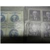 Image 3 : 7 Vintage Unused Plate Block Stamps