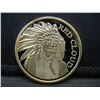 Image 1 : 2010 1/2Oz 100 Mills 24 Karat Gold Red Cloud Collector Round Clad