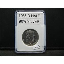 1958-D Franklin Half Dollar High Grade!