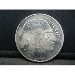 Buffalo Style One Ounce .999 Fine Silver Round