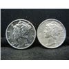 Image 1 : (2) 1942 Mercury Dimes High Grade!