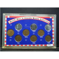 World War II Lincoln Penny Collection - HIGH GRADE STEEL CENTS