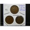 Image 1 : 1901, 02, 06 Indian Head Cents