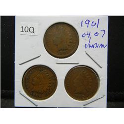 1901, 04, 07 Indian Head Cents