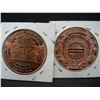 Image 3 : (2) Copper Rounds .999 Seated Liberty and Eagle Designs