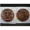Image 3 : (2) Copper Rounds .999 Buffalo and Eagle Designs