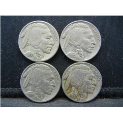 (2) 1935, 1936, 1937 Buffalo Nickels