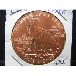 Copper Round .999 Eagle Design