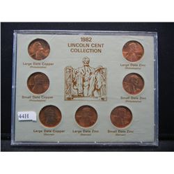 7 types of Lincoln cents set