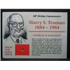 Image 1 : 14K Gold Truman coin with COA.