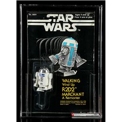 . Canadian Carded Walking Wind-Up R2-D2 SW18B AFA 50 [Kazanjian Collection]