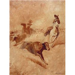 Edward Borein - Stampede