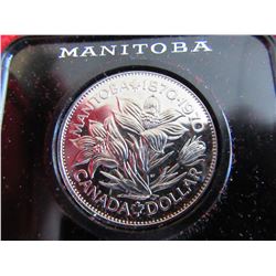 1870 - 1970 MANITOBA SILVER DOLLAR (CASED)