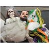 Image 1 : ESTATE - BOX WITH ASSORTED HALLOWEEN DECORATIONS, ETC
