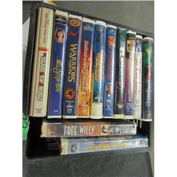 UNCLAIMED STORAGE - CRATE WITH ASSORTED DISNEY VHS TAPES (APPROX. 24)