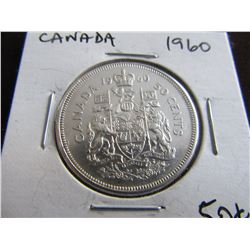 1960 CANADA SILVER FIFTY CENT COIN