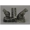 Image 1 : 1 BRONZE AND MARBLE BOOKENDS 