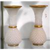 Image 1 : 1 PAIR OF FRENCH OPALECENT HOBNAIL VASE