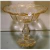 Image 1 : 1 BOHEMIAN ETCHED CRYSTAL COMPOTE, 10 