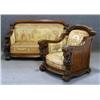 Image 2 : 1 VICTORIAN GRIFFIN CARVED PARLOR SET 