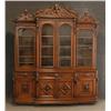 Image 1 : 1 VICTORIAN WALNUT BREAKFRONT BOOKCASE 