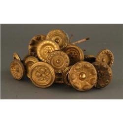 1 COLLECTION OF BRASS TIE BACKS, 