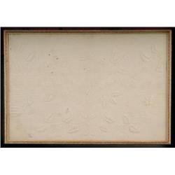 1 FRAMED FEDERAL TRAPUNTO TABLE COVER O