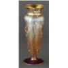 Image 1 : 1 DURAND FOOTED ART GLASS VASE, 8 1/8 