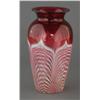 Image 1 : 1 DURAND RED ART GLASS VASE 9 1/2 