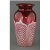 Image 1 : 1 DURAND RED ART GLASS VASE 9 1/2 