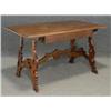 Image 1 : 1 ITALIAN BAROQUE WALNUT TRESTLE TABLE 