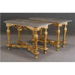 1 PAIR OF ITALIAN GILTWOOD CONSOLES 