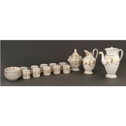 1 GINORI 13 PIECE TEA SET, 