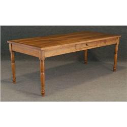 1 ITALIAN FRUITWOOD HARVEST TABLE, 85