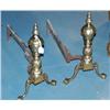 Image 1 : 1 PAIR OF VICTORIAN BRASS ANDIRONS 